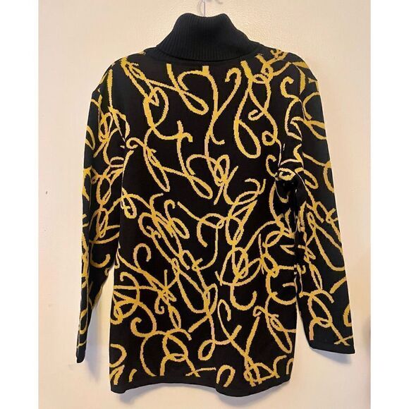 Rare vintage Monde 80’s graphic wool turtle neck size 40/L - Picture 7 of 11